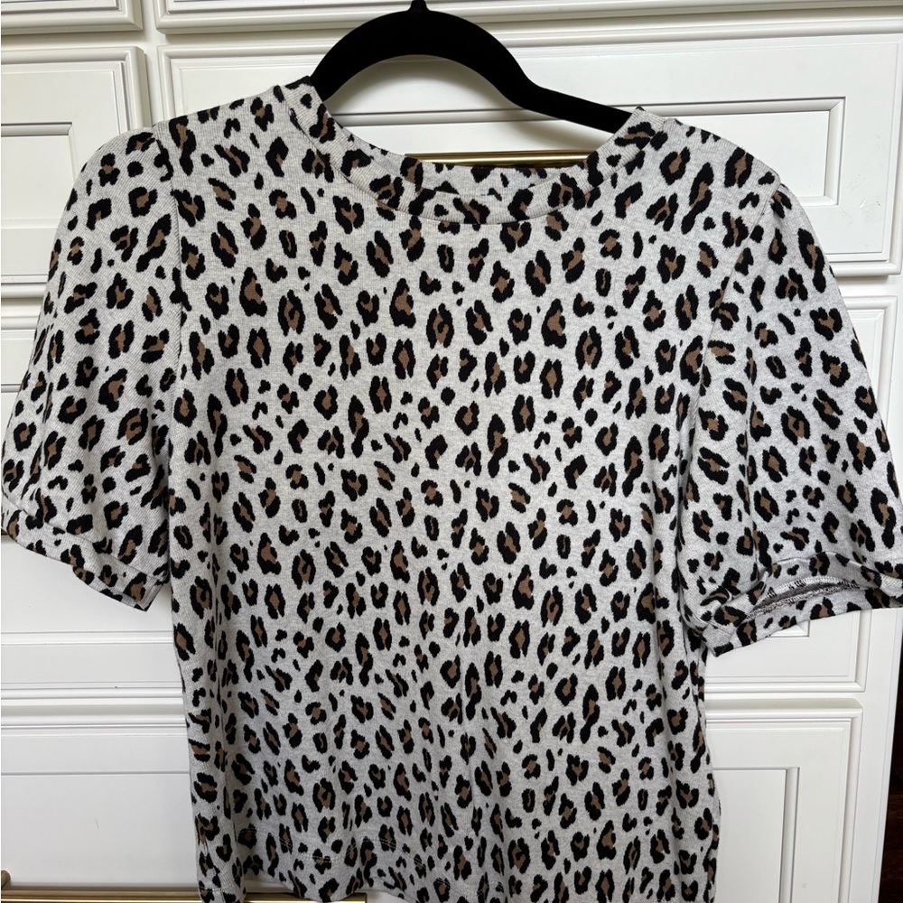Loft Leopard Print knit Women's Top